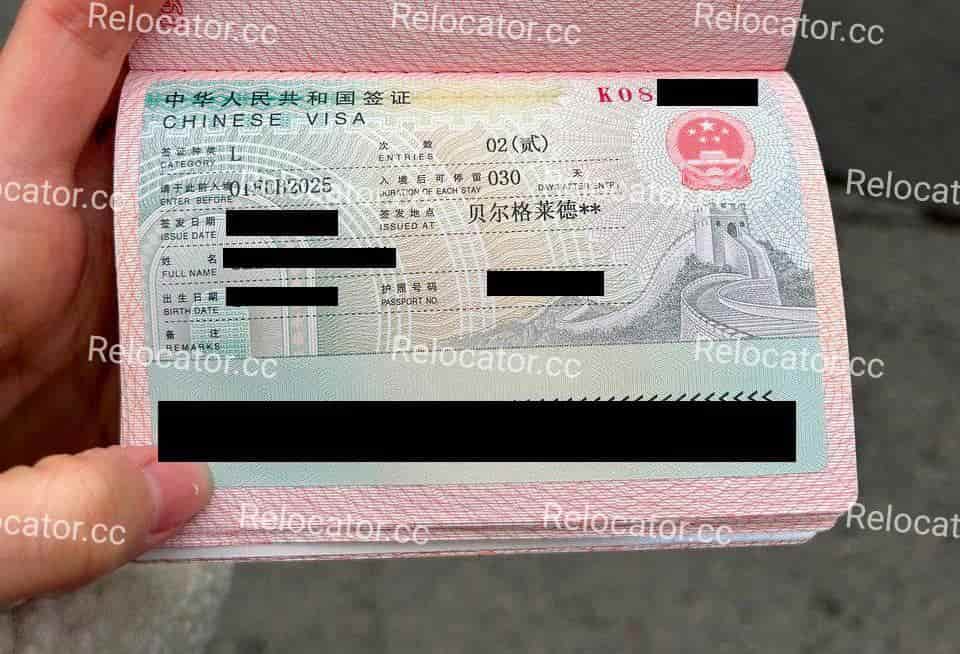 Китайская виза | Chinese visa